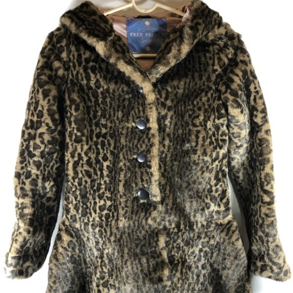 Free People Leopard Faux Fur Coat - Picture 8 of 16